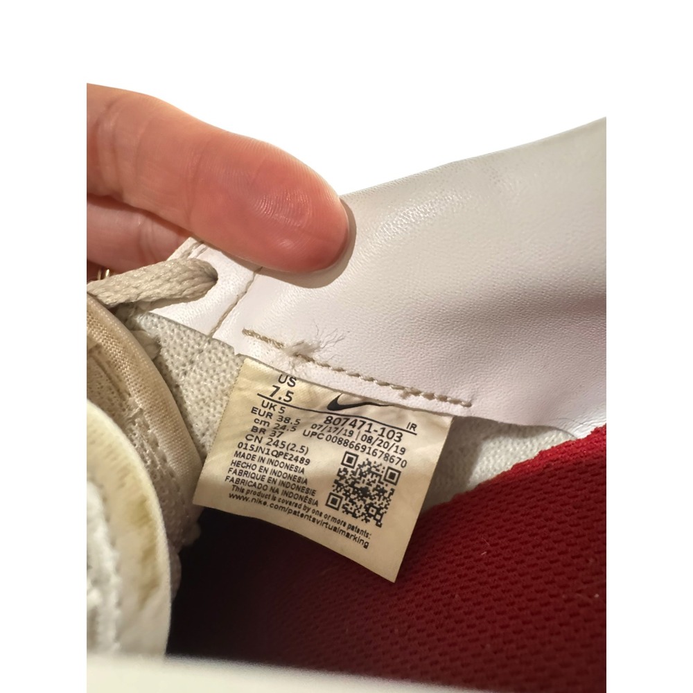 Nike Cortez Classic White Red Blue Sneakers Forrest Gump Colorway Leather Siz7.5 - Picture 5 of 5
